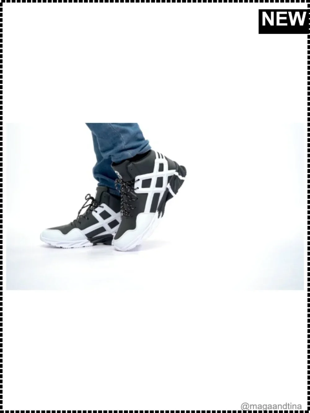 Men's High Top Synthetic Leather Sneakers Cushioned Lace-Up Athletic Shoes